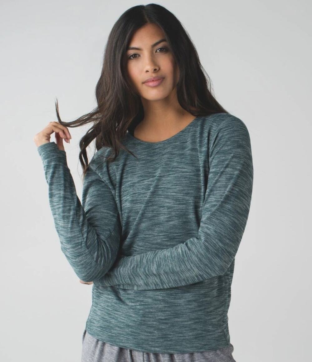 Lululemon Green Go City Pullover Crewneck Lightweight Loungewear Women's size 4